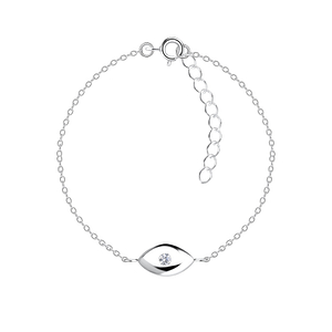 Wholesale Sterling Silver Evil Eye Bracelet - JD17324