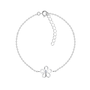 Wholesale Sterling Silver Flower Bracelet - JD16412
