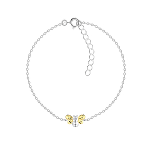 Wholesale Sterling Silver Bee Bracelet - JD16447
