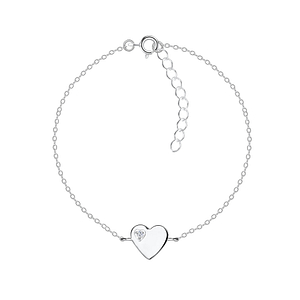Wholesale Sterling Silver Heart Bracelet - JD16437 Wholesale Sterling Silver Heart Bracelet - JD16437