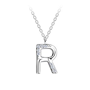 Wholesale Sterling Silver Letter R Necklace - JD18906