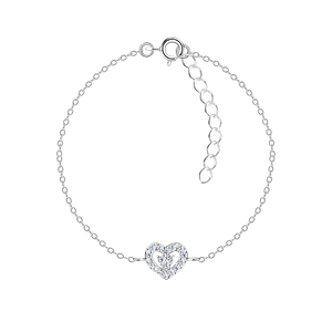 Wholesale Sterling Silver Heart Bracelet - JD16320