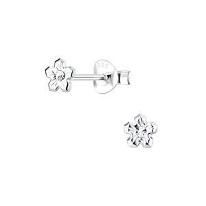 Wholesale Sterling Silver Flower Ear Studs - JD5349