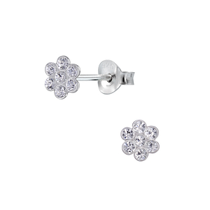 Wholesale Sterling Silver Flower Ear Studs - JD2124