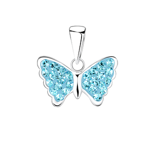 Wholesale Sterling Silver Butterfly Pendant - JD2196