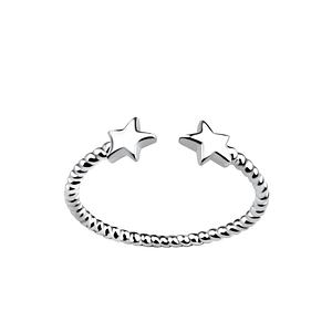 Wholesale Sterling Silver Opened Star Ring - JD19117