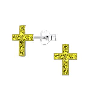 Wholesale Sterling Silver Cross Ear Studs - JD2117