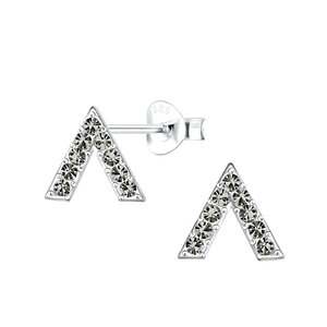 Wholesale Sterling Silver V Shaped Ear Studs - JD18690