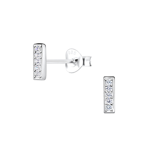 Wholesale Sterling Silver Bar Ear Studs - JD18511