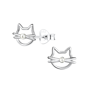 Wholesale Sterling Silver Cat Ear Studs - JD19411