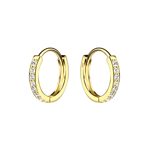 Wholesale 13mm Sterling Silver Huggie Earrings - JD19470