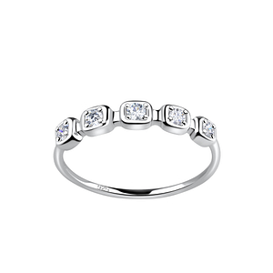 Wholesale Sterling Silver Patterned Ring - JD19240 Wholesale Sterling Silver Patterned Ring - JD19240