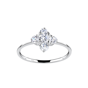 Wholesale Sterling Silver Flower Ring - JD19390