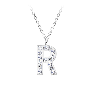 Wholesale Sterling Silver Letter R Necklace - JD19559
