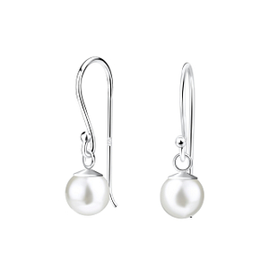 Wholesale 6mm Pearl Sterling Silver Earrings - JD19524