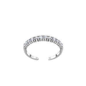Wholesale Sterling Silver Eternity Toe Ring - JD19777