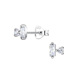 Wholesale Sterling Silver Geometric Ear Studs - JD19885