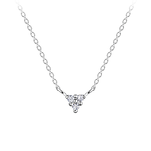 Wholesale Sterling Silver Triangle Necklace - JD19950