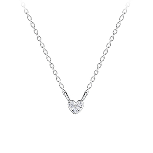 Wholesale Sterling Silver Heart Necklace - JD20176