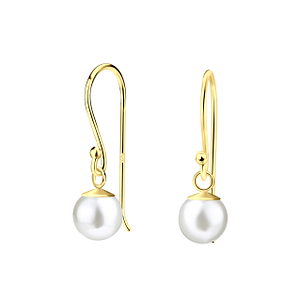 Wholesale 6mm Pearl Sterling Silver Earrings - JD19959