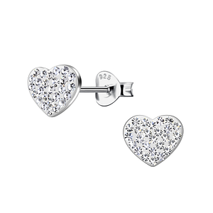 Wholesale Sterling Silver Heart Ear Studs - JD20132