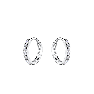 Wholesale 10mm Sterling Silver Huggie Earrings - JD17363