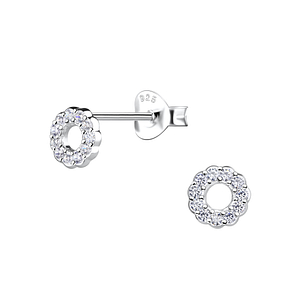 Wholesale Sterling Silver Round Ear Studs - JD9613
