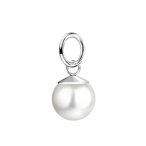 Wholesale 8mm Pearl Sterling Silver Pendant - JD10653