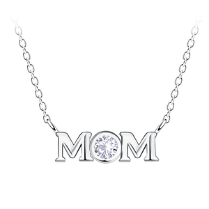 Wholesale Sterling Silver Mom Necklace - JD20733