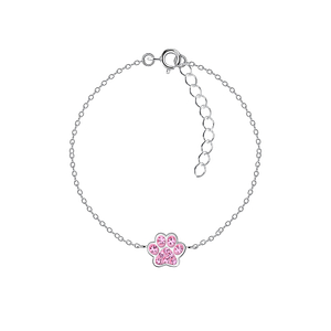 Wholesale Sterling Silver Paw Print Bracelet - JD20775