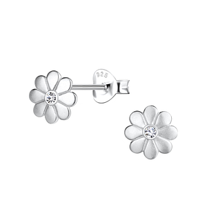 Wholesale Sterling Silver Flower Ear Studs - JD20684