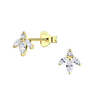 Wholesale Sterling Silver Flower Ear Studs - JD21097