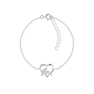 Wholesale Sterling Silver Love Birds Bracelet - JD21375