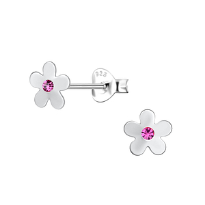 Wholesale Sterling Silver Flower Ear Studs - JD21422