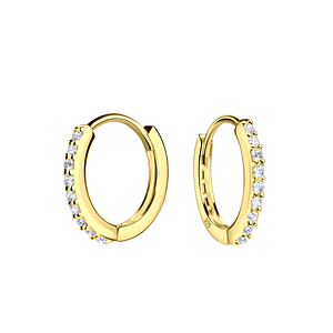 Wholesale 14mm Sterling Silver Huggie Earrings - JD20731