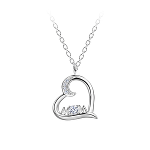 Wholesale Sterling Silver Heart Necklace - JD21294