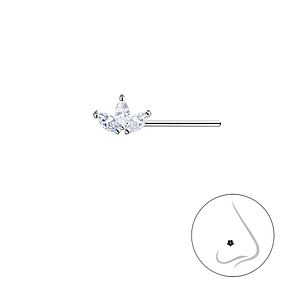 Wholesale Sterling Silver Flower Nose Stud - JD21298