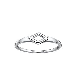 Wholesale Sterling Silver Diamond Shaped Ring - JD21308