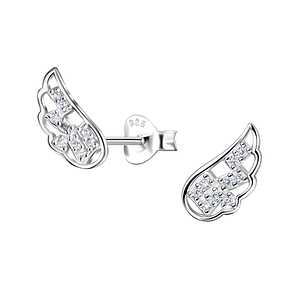 Wholesale Sterling Silver Wing Ear Studs - JD21522