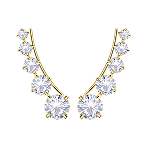 Wholesale Sterling Silver Cubic Zirconia Ear Climbers - JD20729