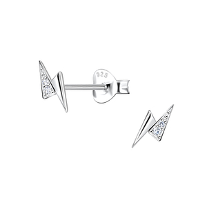 Wholesale Sterling Silver Thunder Bolt Ear Studs - JD21784