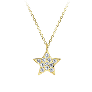 Wholesale Sterling Silver Star Necklace - JD21894