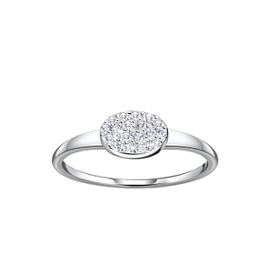 Wholesale Sterling Silver Oval Ring - JD21435
