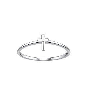 Wholesale Sterling Silver Cross Ring - JD21749