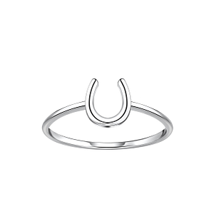 Wholesale Sterling Silver Horseshoe Ring - JD21677