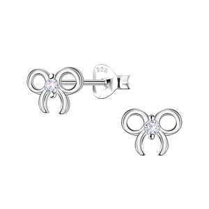 Wholesale Sterling Silver Bow Ear Studs - JD22009
