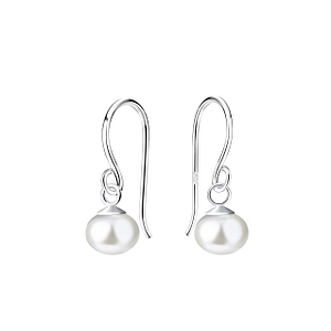 Wholesale 6mm Fresh Water Pearl Sterling Silver Earrings - JD21213