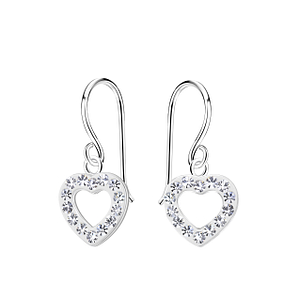Wholesale Sterling Silver Heart Earrings - JD21587
