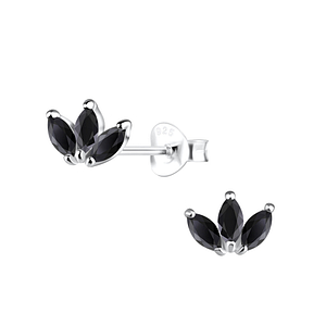 Wholesale Sterling Silver Flower Ear Studs - JD18524 Wholesale Sterling Silver Flower Ear Studs - JD18524
