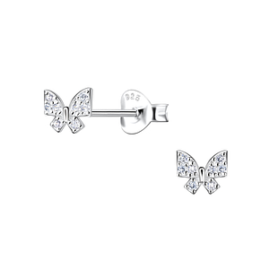 Wholesale Sterling Silver Butterfly Ear Studs - JD22115